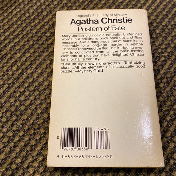 Agatha Christie, Postern Of Fate. Vintage 1980 Paperback Bantam Books Edition. - Picture 4 of 8